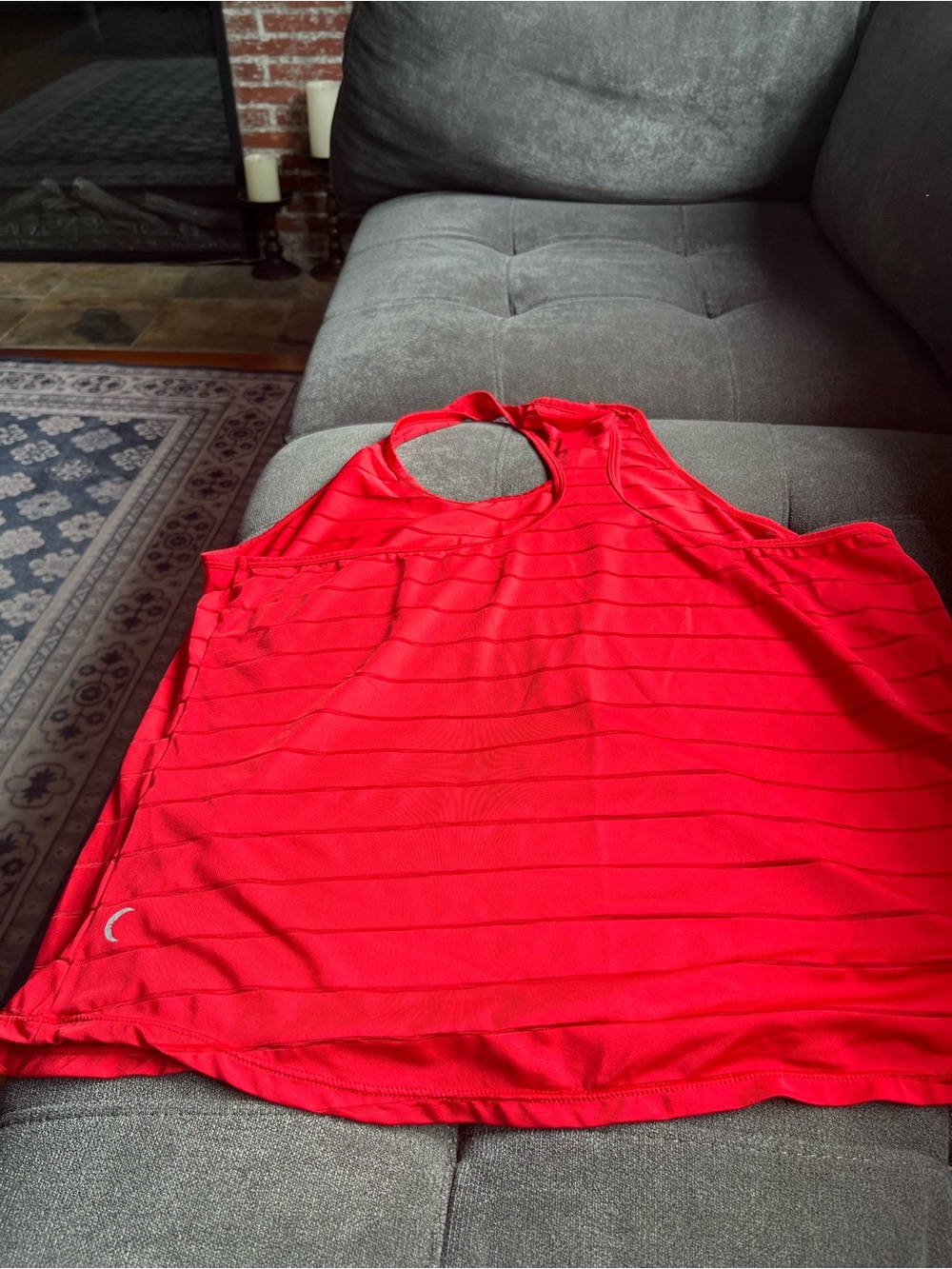 Women's Red Racerback Tank Top - Picture 3 of 3
